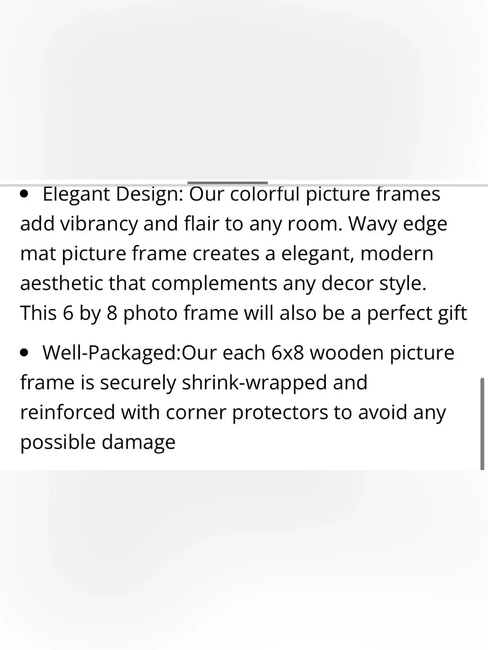 MDF Wood Picture Frame Real Glass w 3D Wavy Cardstock Mat 6x8” MUSTARD YELLOW